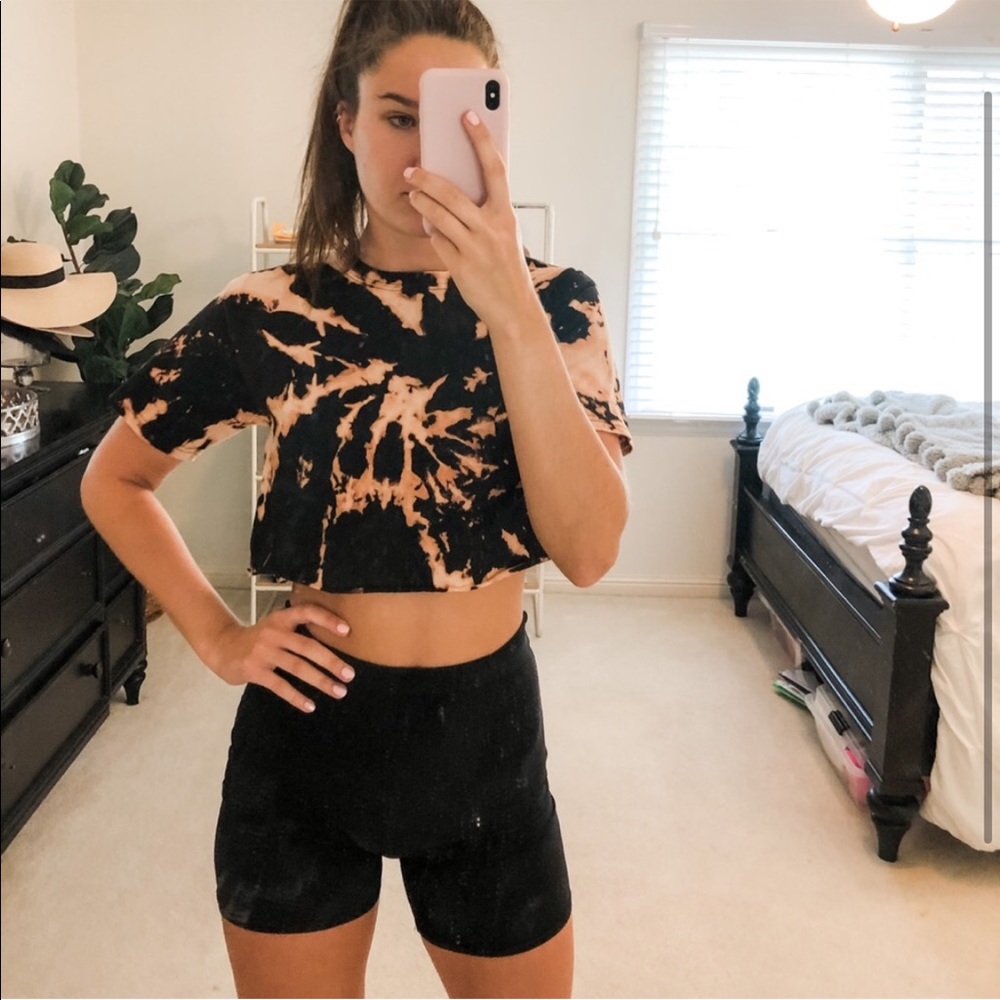 Bleach Dyed Crop Top